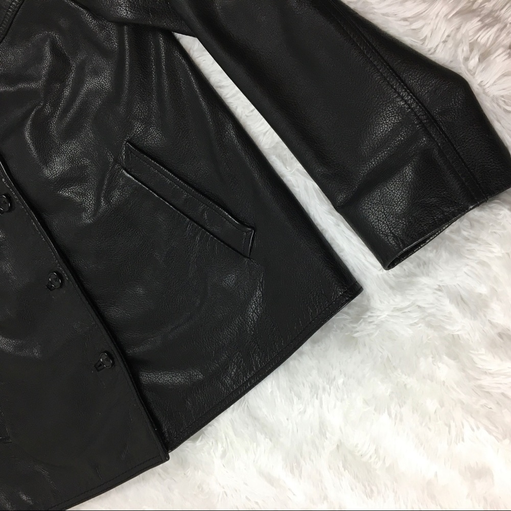 J. Crew Women’s Classic Black Small Leather Jacket - Picture 5 of 8